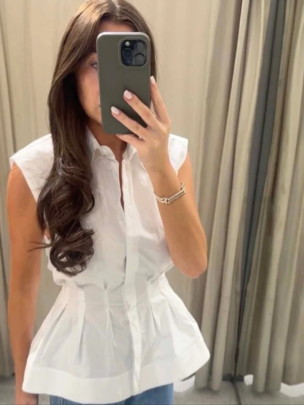 ZARA COLLECTION PLEATED SLEEVELESS SHIRT Worn 1x-aritzia-banana-crew-Retail $60